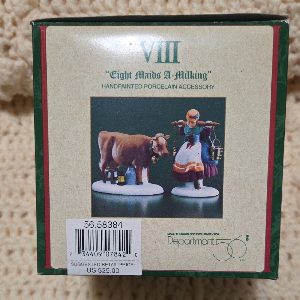Department 56 Eight Maids A-Milking Porcelain Figurine